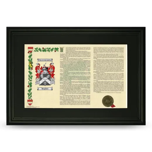 Baughan Deluxe Armorial Landscape Framed- Black