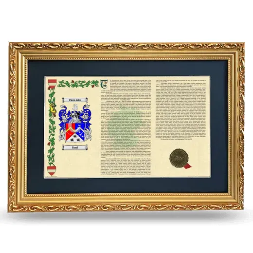 Baul Deluxe Armorial Landscape Framed - Gold