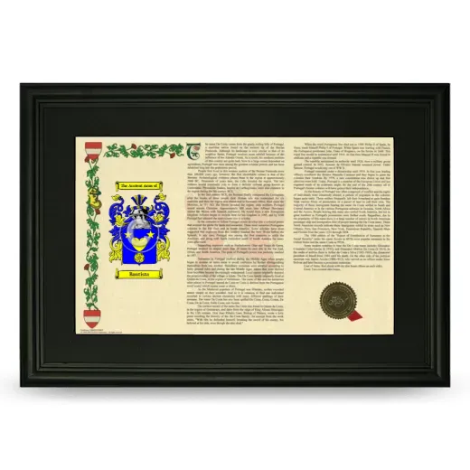 Bautista Deluxe Armorial Landscape Framed- Black