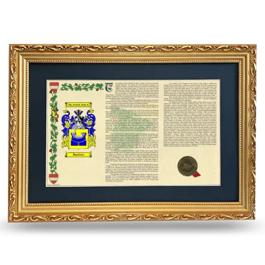 Bautista Deluxe Armorial Landscape Framed - Gold