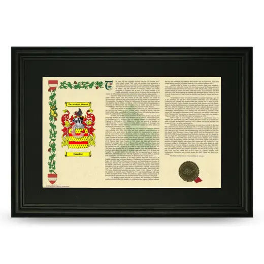 Bawine Deluxe Armorial Landscape Framed- Black