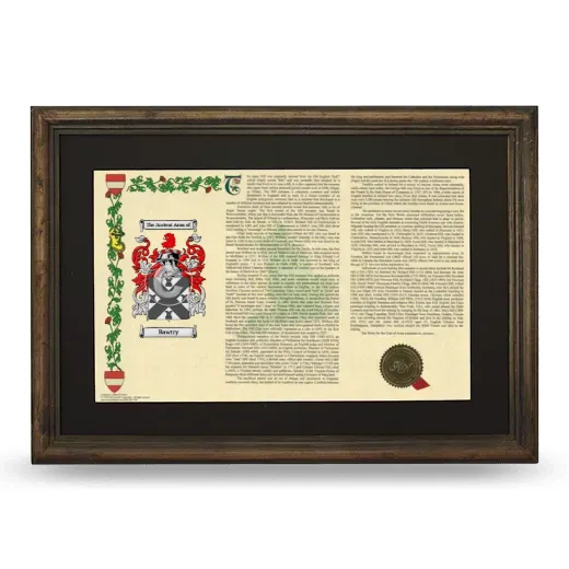 Bawtry Deluxe Armorial Landscape Framed - Brown