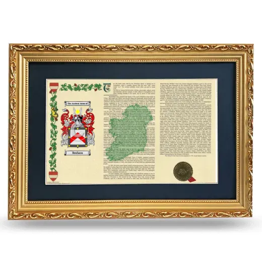 Beaham Deluxe Armorial Landscape Framed - Gold
