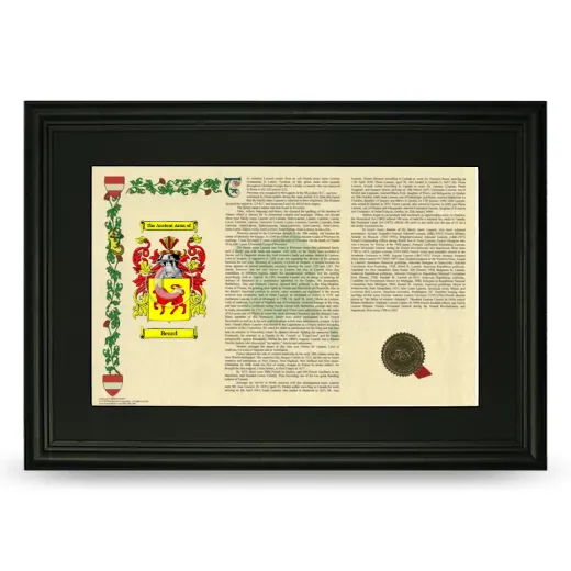 Beard Deluxe Armorial Landscape Framed- Black