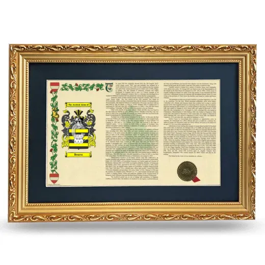 Bearss Deluxe Armorial Landscape Framed - Gold