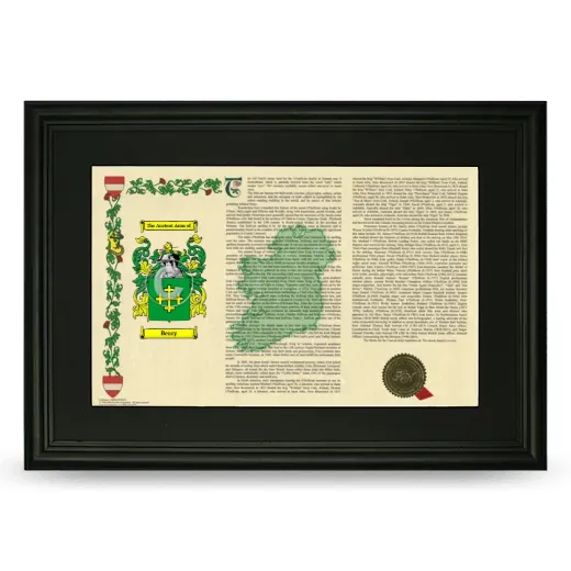 Beary Deluxe Armorial Landscape Framed- Black