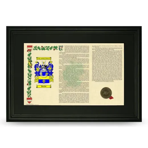 Beathe Deluxe Armorial Landscape Framed- Black