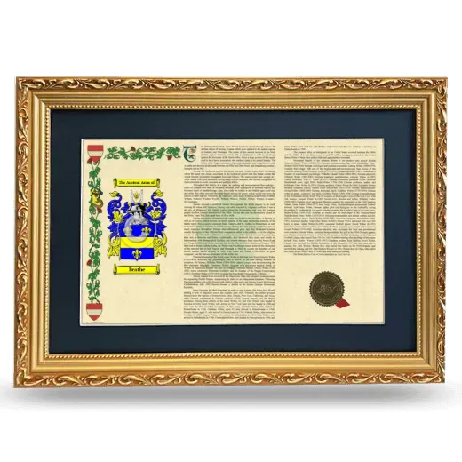 Beathe Deluxe Armorial Landscape Framed - Gold