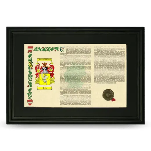 Bech Deluxe Armorial Landscape Framed- Black