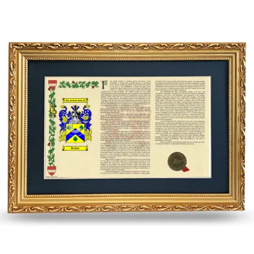 Becker Deluxe Armorial Landscape Framed - Gold