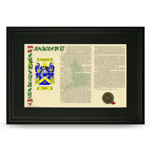 Beebee Deluxe Armorial Landscape Framed- Black