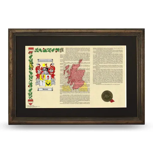 Beeney Deluxe Armorial Landscape Framed - Brown