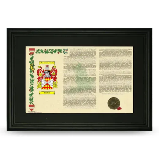 Beetles Deluxe Armorial Landscape Framed- Black