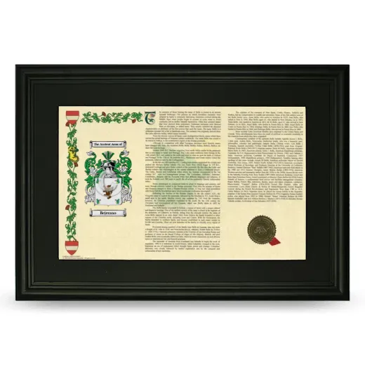 Bejerano Deluxe Armorial Landscape Framed- Black