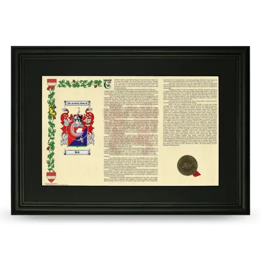 Bek Deluxe Armorial Landscape Framed- Black