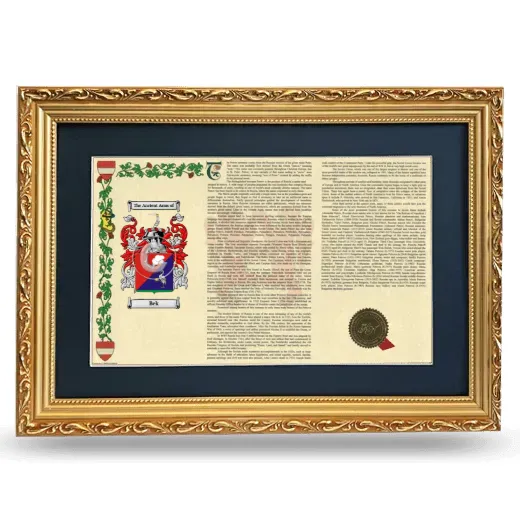 Bek Deluxe Armorial Landscape Framed - Gold