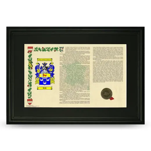 Belle Deluxe Armorial Landscape Framed- Black