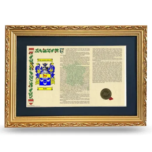 Belle Deluxe Armorial Landscape Framed - Gold