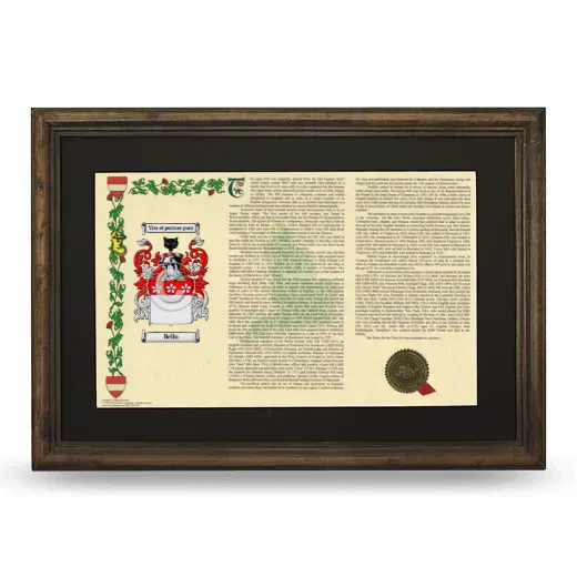 Bello Deluxe Armorial Landscape Framed - Brown