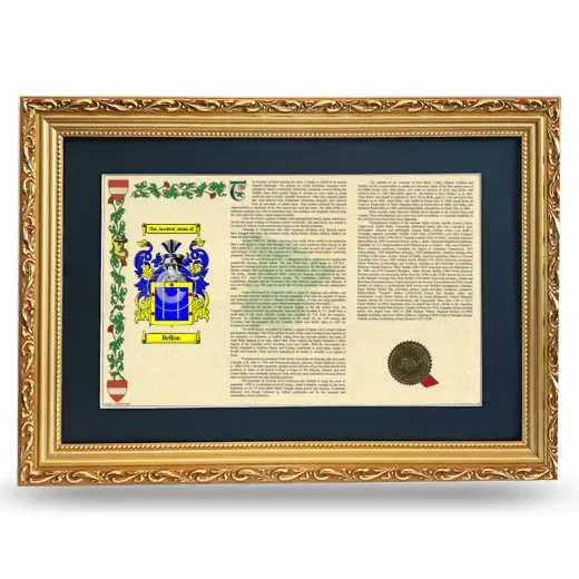 Bellon Deluxe Armorial Landscape Framed - Gold