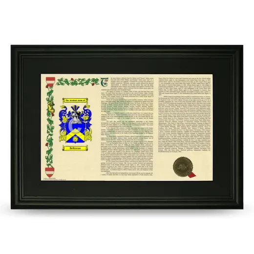Beltrano Deluxe Armorial Landscape Framed- Black