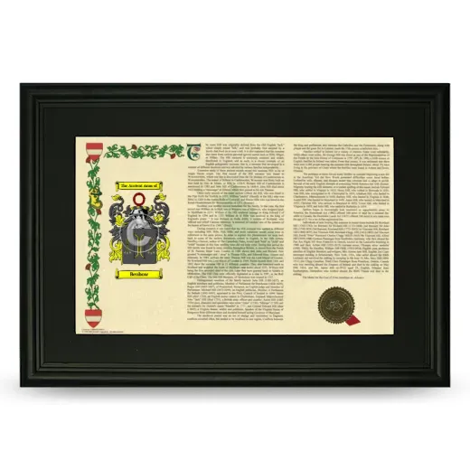 Benbow Deluxe Armorial Landscape Framed- Black