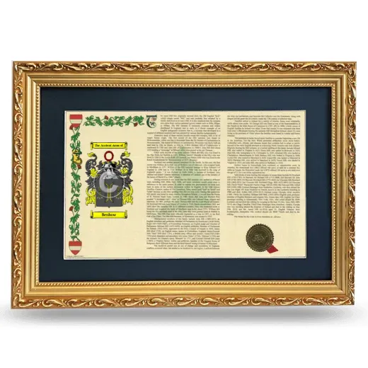 Benbow Deluxe Armorial Landscape Framed - Gold