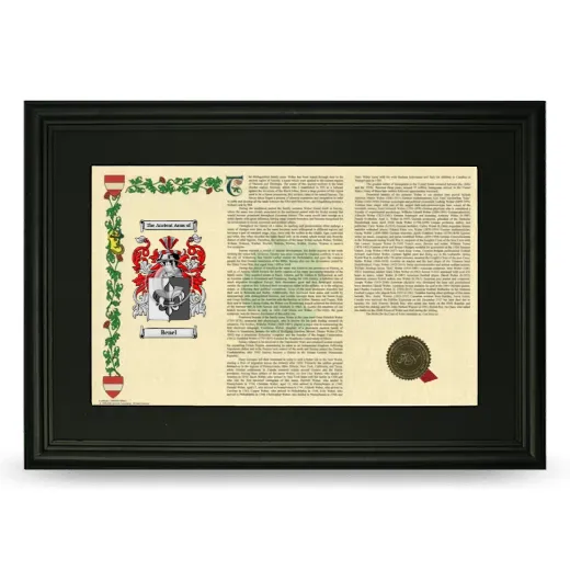 Benel Deluxe Armorial Landscape Framed- Black