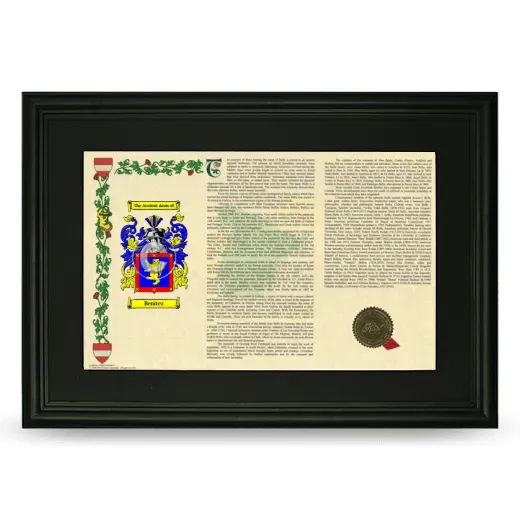 Benitez Deluxe Armorial Landscape Framed- Black