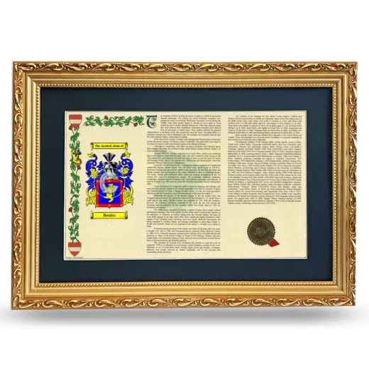 Benito Deluxe Armorial Landscape Framed - Gold