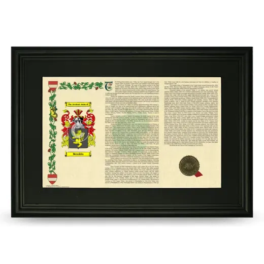 Benskin Deluxe Armorial Landscape Framed- Black
