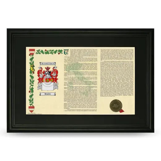 Benzies Deluxe Armorial Landscape Framed- Black