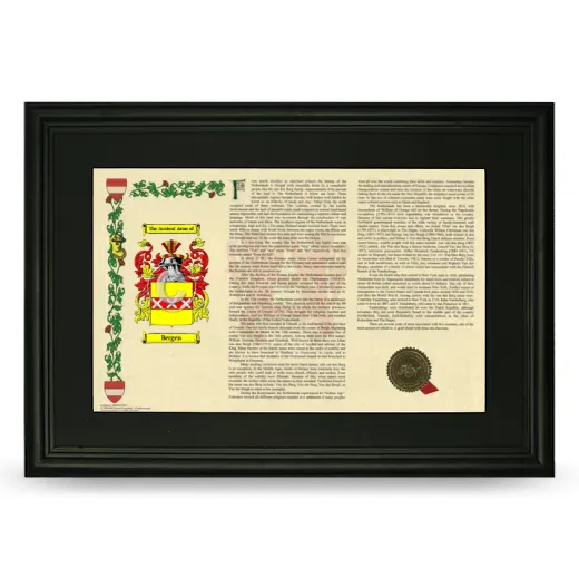 Bergen Deluxe Armorial Landscape Framed- Black