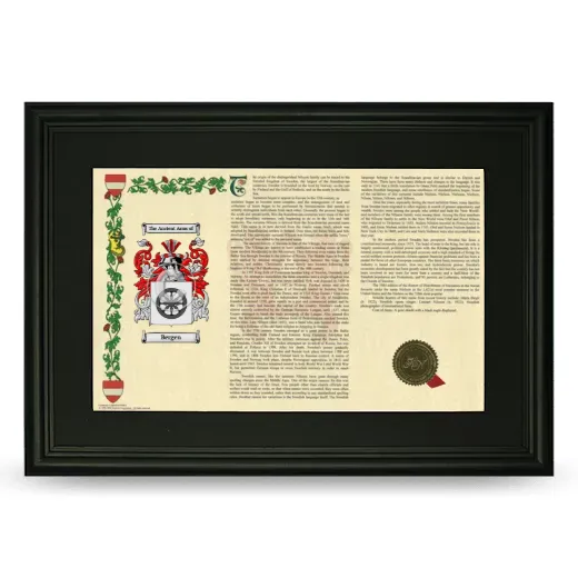 Bergen Deluxe Armorial Landscape Framed- Black