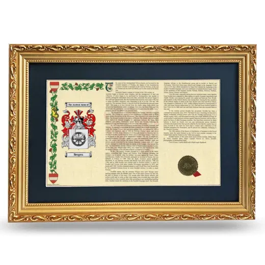 Bergen Deluxe Armorial Landscape Framed - Gold