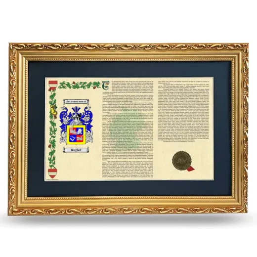 Berghof Deluxe Armorial Landscape Framed - Gold