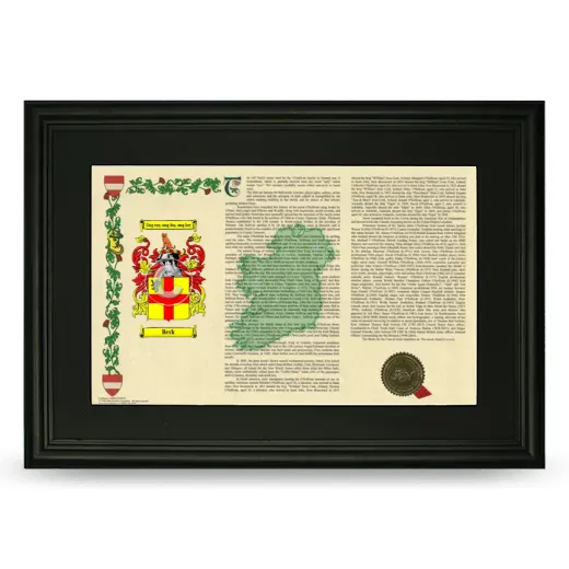 Berk Deluxe Armorial Landscape Framed- Black