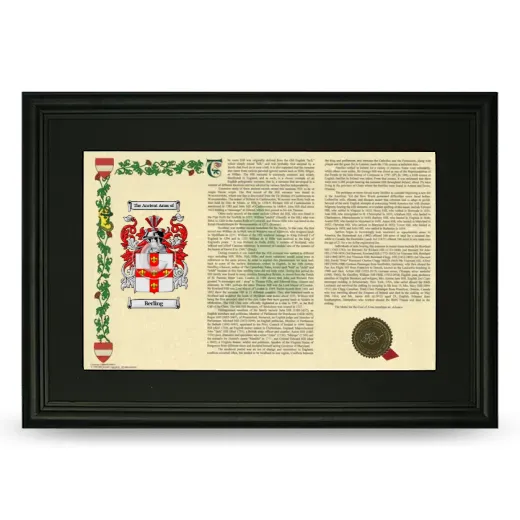 Berling Deluxe Armorial Landscape Framed- Black