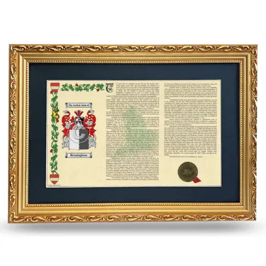 Bermingham Deluxe Armorial Landscape Framed - Gold