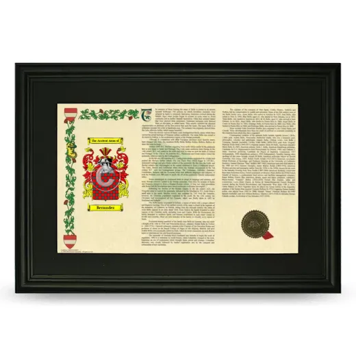 Bermudez Deluxe Armorial Landscape Framed- Black