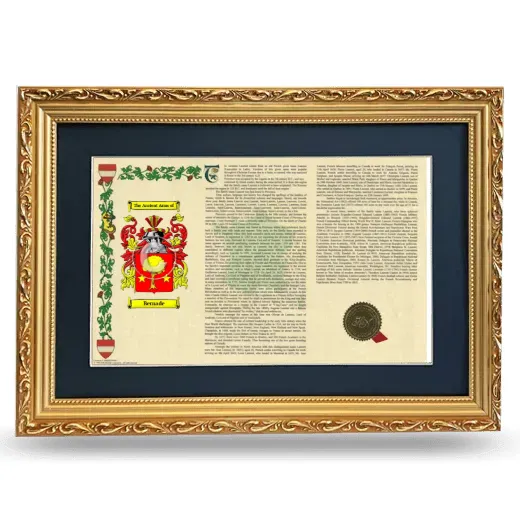 Bernade Deluxe Armorial Landscape Framed - Gold
