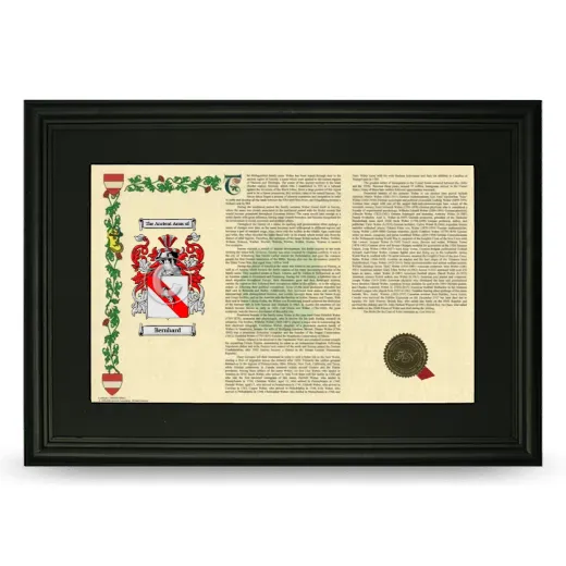 Bernhard Deluxe Armorial Landscape Framed- Black