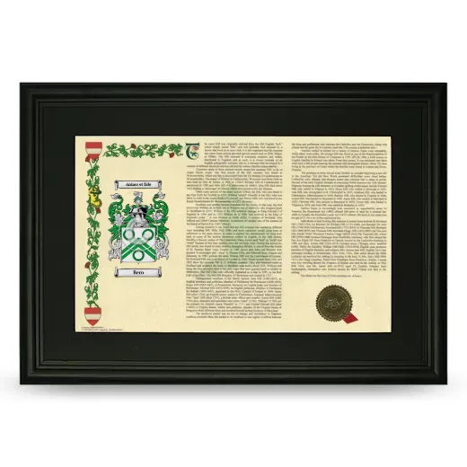Bero Deluxe Armorial Landscape Framed- Black