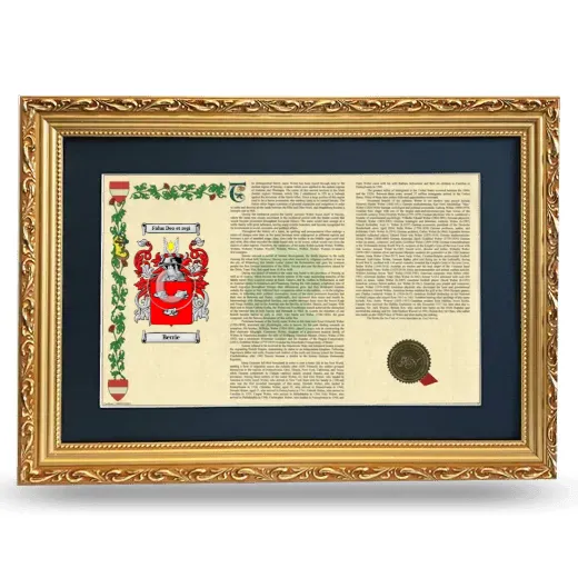 Berrie Deluxe Armorial Landscape Framed - Gold