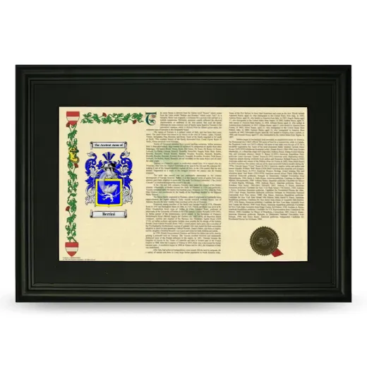 Bertini Deluxe Armorial Landscape Framed- Black