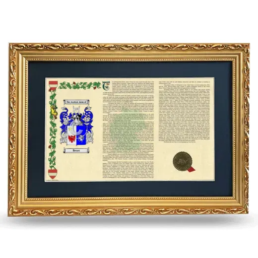 Beser Deluxe Armorial Landscape Framed - Gold