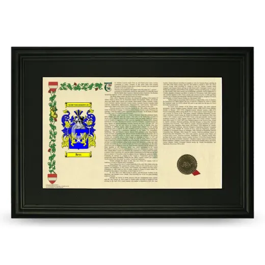 Bess Deluxe Armorial Landscape Framed- Black