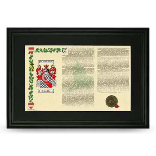 Betterridge Deluxe Armorial Landscape Framed- Black