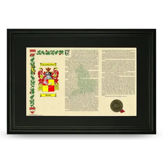 Bezant Deluxe Armorial Landscape Framed- Black