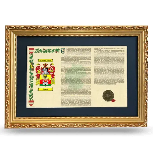 Bianca Deluxe Armorial Landscape Framed - Gold